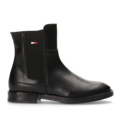 Buty Tommy Hilfiger Chelsea Boot W T4A5-33045-0036999-999 czarne. Czarne botki bez wzorów, ze skóry, za kostkę, bez obcasa, bez zapięcia. Za 929.86 zł.