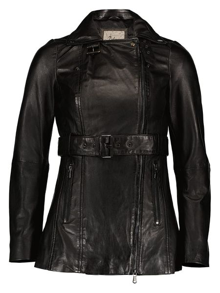 7eleven Skórzana kurtka "Irene" w kolorze czarnym rozmiar: 38. Czarne kurtki 7eleven, bez wzorów, z materiału, bez kaptura. Za 437.17 zł.