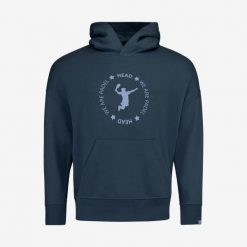 Bluza z kapturem unisex PADEL. Niebieskie bluzy Head, xs, bez wzorów, sportowe, bez ramiączek, z kapturem. Za 308.95 zł.