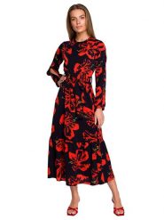 Stylove Sukienka w kolorze czarnym ze wzorem rozmiar: M. Czarne sukienki Stylove, m, bez wzorów, bez kołnierzyka, bez ramiączek, maxi. Za 357.45 zł.