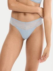 Triumph Stringi Breathe & Lift Smart 10226446 Niebieski. Niebieskie stringi Triumph, bez wzorów, z syntetyku. Za 79.99 zł.