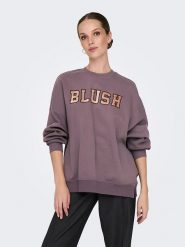 ONLY Bluza w kolorze fioletowym rozmiar: S. Różowe bluzy ONLY, s, bez wzorów, bez kaptura. Za 88.23 zł.