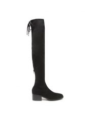 Steve Madden Muszkieterki Gerardine SM11001162-04001-001 Czarny. Czarne kozaki Steve Madden, bez wzorów, z materiału, bez obcasa, na słupku, bez zapięcia. Za 579.99 zł.