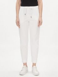 Max Mara Leisure Spodnie materiałowe Terreno 2416131058 Biały Regular Fit. Białe spodnie materiałowe Max Mara Leisure, bez wzorów, z bawełny. Za 469.99 zł.