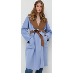 Weekend Max Mara Dwustronny płaszcz wełniany przejściowy oversize. Niebieskie płaszcze Weekend Max Mara, bez wzorów, z materiału, klasyczne, bez kaptura. Za 3,019.90 zł.