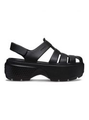 Crocs Sandały "Stomp Fisherman" w kolorze czarnym rozmiar: 41/42. Czarne sandały Crocs, bez wzorów, bez obcasa, na koturnie, bez zapięcia. Za 229.95 zł.