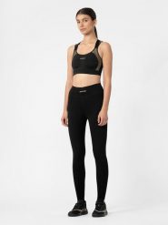 4F Legginsy kompresyjne regeneracyjne 4FPRO damskie XS. Czarne legginsy 4f, bez wzorów, z materiału, biznesowe. Za 299.99 zł.