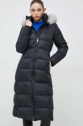Tommy Hilfiger kurtka puchowa damska kolor czarny zimowa. Czarne kurtki Tommy Hilfiger, na zimę, l, bez wzorów, z puchu, bez kaptura. Za 1,599.90 zł.