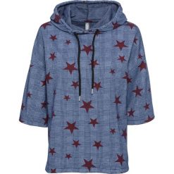 Bluza z nadrukiem i kapturem bonprix kobaltowo-ciemnoczerwony. Bluzy marki KALENJI. Za 59.99 zł.