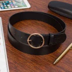 Pasek skórzany BELTIMORE czarny B80 r.95-110 cm. Czarne paski bez wzorów. Za 49.99 zł.