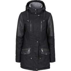 Kurtka parka z wstawkami ze sztucznej skóry bonprix czarny. Kurtki marki House. Za 269.99 zł.