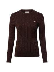 Gant Sweter Kobiety Bawełna brązowy, XL. Brązowe swetry Gant, xl, bez wzorów, z bawełny, bez ramiączek. Za 699.95 zł.