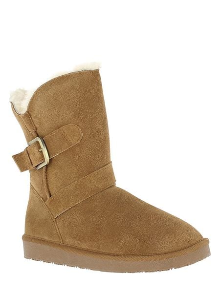 Gooce Skórzane kozaki zimowe "Blume" w kolorze jasnobrązowym rozmiar: 40. Brązowe kozaki Gooce, na zimę, bez wzorów, ze skóry, eleganckie, bez obcasa, bez zapięcia. Za 184.02 zł.