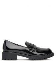 DeeZee Lordsy LZ24-05 Czarny. Czarne półbuty wsuwane DeeZee, bez wzorów, ze skóry, bez obcasa, na płaskiej podeszwie. Za 139.99 zł.