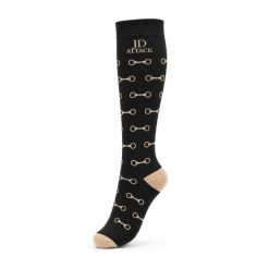 Skarpety jeździeckie Bit czarne JD Attack. Czarne skarpetki JD ATTACK, bez wzorów, z bawełny. Za 39.99 zł.
