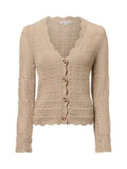 Marie Lund Kardigan Kobiety dzianina grubo tkana brązowy, XXL. Brązowe swetry Marie Lund, xxl, bez wzorów, z dzianiny, bez ramiączek. Za 169.95 zł.