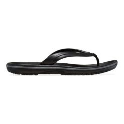 Kapcie Crocs Crocband Flip U Dorosłych. Czarne kapcie Crocs, bez wzorów, z materiału. Za 235.00 zł.