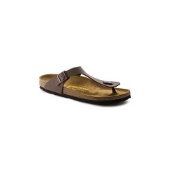 Japonki damskie Birkenstock 043751. Brązowe japonki Birkenstock, bez wzorów, z materiału. Za 639.00 zł.