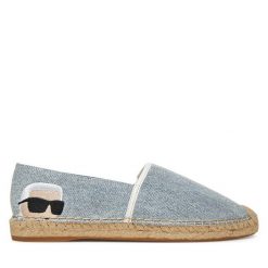 Espadryle KARL LAGERFELD. Niebieskie espadryle KARL LAGERFELD, bez wzorów, bez obcasa. Za 489.99 zł.