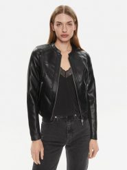 Vero Moda Kurtka z imitacji skóry Riley 10302440 Czarny Slim Fit. Czarne kurtki Vero Moda, na zimę, xs, bez wzorów, ze skóry, bez kaptura. Za 129.99 zł.