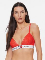Tommy Jeans Biustonosz braletka UW0UW05156 Czerwony. Czerwone biustonosze Tommy Jeans, bez wzorów, z jeansu. Za 119.99 zł.