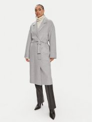 Calvin Klein Płaszcz wełniany K20K207089 Szary Oversize. Szare płaszcze Calvin Klein, na zimę, bez wzorów, z wełny, bez kaptura. Za 1,999.00 zł.
