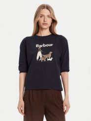 Barbour Bluzka Woodhouse LTS0686NY73 Granatowy Regular Fit. Niebieskie bluzki Barbour, bez wzorów, z bawełny, bez kołnierzyka, bez ramiączek. Za 199.99 zł.