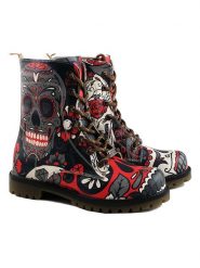 Goby Botki w kolorze antracytowym ze wzorem rozmiar: 41. Białe botki Goby, bez wzorów, z materiału, z okrągłym noskiem, bez obcasa, bez zapięcia. Za 260.99 zł.