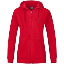 Kurtka damska Jako Organic. Czerwone kurtki JAKO, m, bez wzorów, z bawełny, biznesowe, z kapturem. Za 366.00 zł.