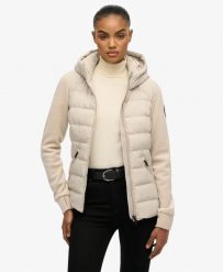 Superdry Kurtka Hooded Fuji Storm ocieplana z recyklingowanego poliestru. Brązowe kurtki Superdry, bez wzorów, z nylonu, bez kaptura. Za 529.55 zł.