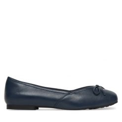 Baleriny Caprice. Niebieskie baleriny Caprice, bez wzorów, bez obcasa, bez zapięcia. Za 339.99 zł.