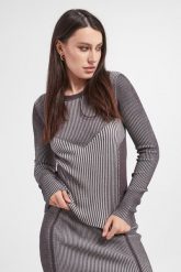 Sweter damski prążkowany PATRIZIA PEPE. Swetry Patrizia Pepe, l, bez wzorów, prążkowane, bez ramiączek. W wyprzedaży za 921.62 zł.