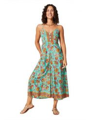 Aller Simplement Kombinezon w kolorze turkusowo-pomarańczowym rozmiar: 38/40. Brązowe kombinezony Aller Simplement, bez wzorów, klasyczne, bez kołnierzyka, bez ramiączek. Za 65.99 zł.