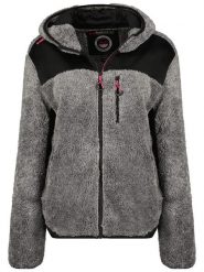 Maison Montaigne Kurtka polarowa "Telomai" w kolorze szaro-czarnym rozmiar: M. Szare kurtki Maison Montaigne, m, bez wzorów, z polaru, bez kaptura. Za 104.89 zł.