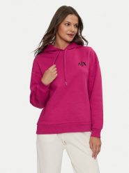 Armani Exchange Bluza XW000031 AF10249 UA256 Różowy Regular Fit. Czerwone bluzy Armani Exchange, xs, bez wzorów, z bawełny, bez kaptura. Za 399.99 zł.