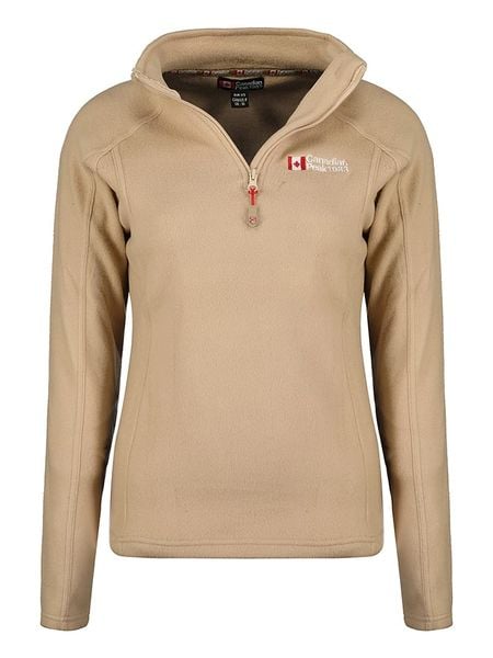 Canadian Peak Bluza polarowa "Tugeak" w kolorze beżowym rozmiar: XL. Brązowe bluzy bez kaptura Canadian Peak, xl, bez wzorów, z polaru, bez kaptura. Za 83.62 zł.