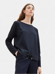 Tom Tailor Bluza 1038188 Granatowy Regular Fit. Niebieskie bluzy Tom Tailor, xs, bez wzorów, z syntetyku, bez kaptura. Za 139.99 zł.