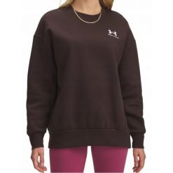 Bluza na co dzień Damska Under Armour Sportowa Wygodna Dresowa Dłuższa. Brązowe bluzy bez kaptura Under Armour, bez wzorów, z dresówki, bez kaptura. Za 189.00 zł.
