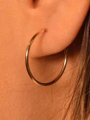 DIAMANTA Złote kolczyki-kreole "Sublimes créoles" rozmiar: onesize. Żółte kolczyki DIAMANTA, złote. Za 404.99 zł.