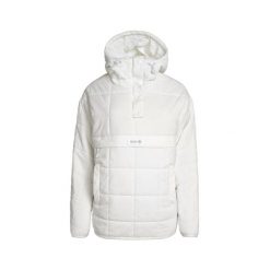 Damski płaszcz typu kangur z kapturem i kieszenią centralną DAPHNE. Niebieskie płaszcze IZAS, bez wzorów, z nylonu, sportowe, z kapturem. Za 443.43 zł.