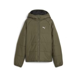 Młodzieżowa dwustronna kurtka ocieplana PUMA Loden Green. Zielona kurtki do biegania Puma, m, bez wzorów, bez kaptura, do biegania. Za 429.00 zł.