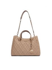 Guess Torebka Isemay HWGG96 28060 Beżowy. Brązowe torebki klasyczne Guess, z aplikacjami, ze skóry, bez dodatków. Za 679.99 zł.