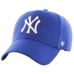 Czapka z daszkiem - New York Yankees Czapka regulowana. Niebieskie czapki z daszkiem 47 Brand, bez wzorów, sportowe. Za 186.50 zł.