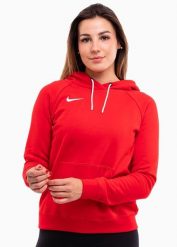 Bluza sportowa damska Nike Wmns Park 20 Fleece. Czerwone bluzy z kapturem Nike, xl, bez wzorów, z bawełny, z kapturem, na fitness i siłownię. Za 267.25 zł.