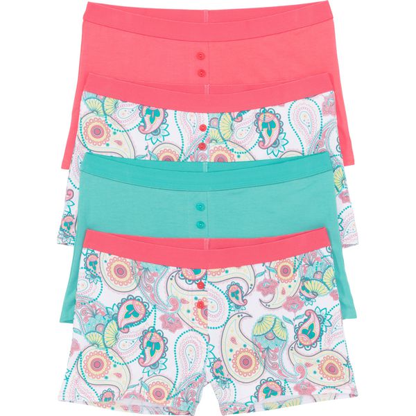 Bokserki damskie (4 pary). Białe bokserki damskie bonprix, bez wzorów. Za 77.99 zł.