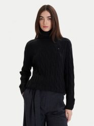 Tommy Hilfiger Golf WW0WW46791 Czarny Regular Fit. Czarne swetry Tommy Hilfiger, xxl, bez wzorów, z wełny, bez ramiączek. Za 649.99 zł.