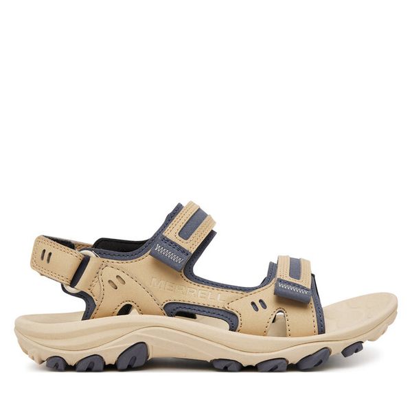 Sandały Merrell. Brązowe sandały Merrell, bez wzorów, sportowe, bez obcasa, bez zapięcia. Za 279.99 zł.