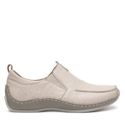 Półbuty Rieker. Półbuty wsuwane Rieker, bez wzorów, bez obcasa, na płaskiej podeszwie. Za 329.99 zł.