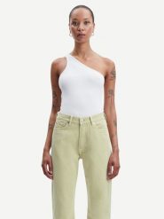 Samsøe Samsøe Bluzka Sophie F23100114 Biały Slim Fit. Białe bluzki Samsøe & Samsøe, l, bez wzorów, z bawełny, bez kołnierzyka, bez ramiączek. Za 159.99 zł.