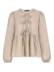 Sublevel Bluzka w kolorze beżowym rozmiar: M. Brązowe bluzki Sublevel, m, bez wzorów, bez kołnierzyka, bez ramiączek. Za 48.28 zł.